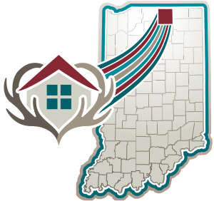 Indiana map showing the organization's service area